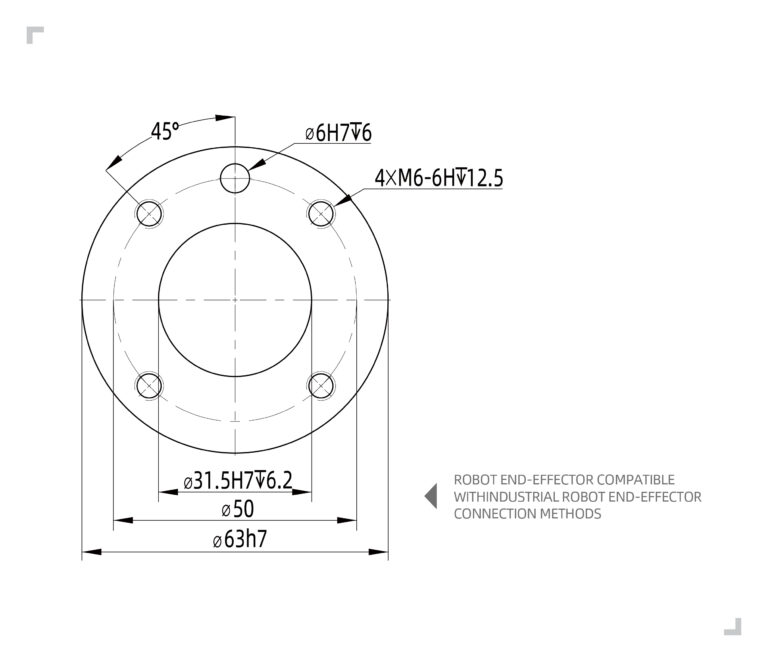 FR5 End Flange Drawing